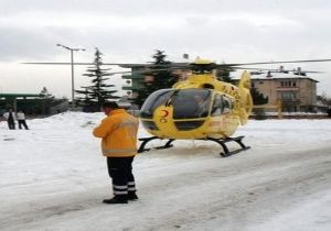 Hava ambulansından zorunlu iniş
